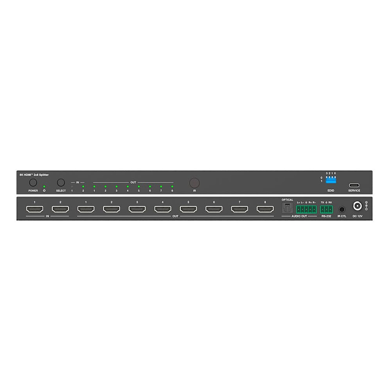 Сплиттер 2x8 HDMI 2.1, HDCP 2.3, Lideo SP28AP-8K: купить в Москве